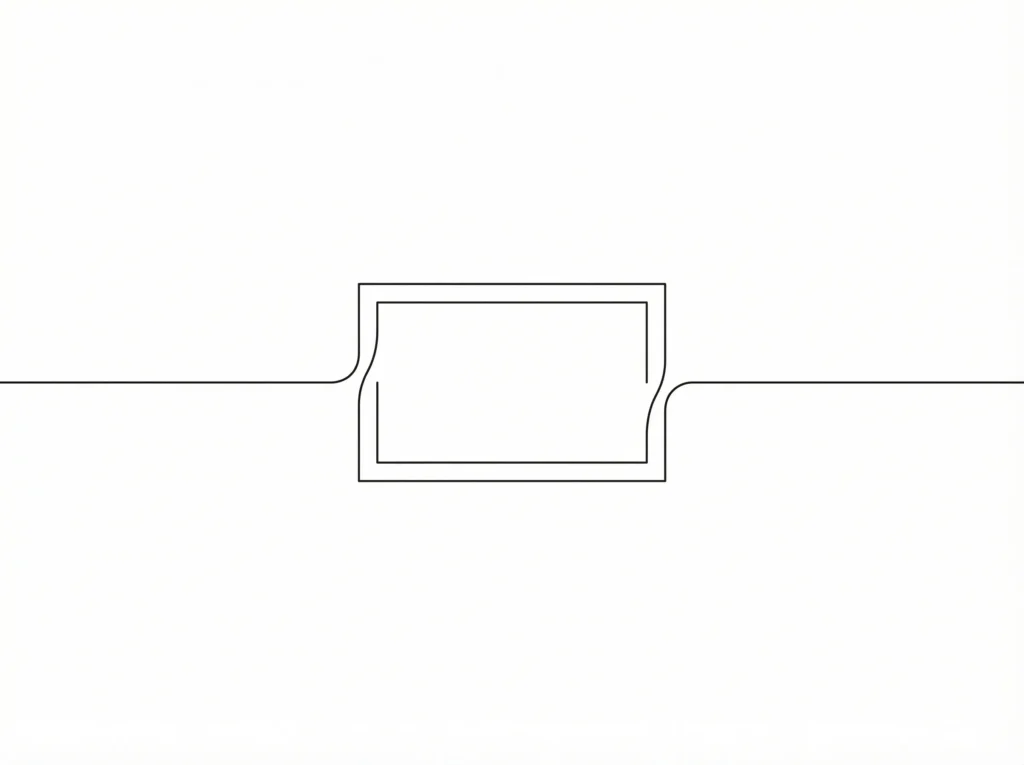 Continuous line art of interlocking rectangles representing structured and coordinated financial planning.